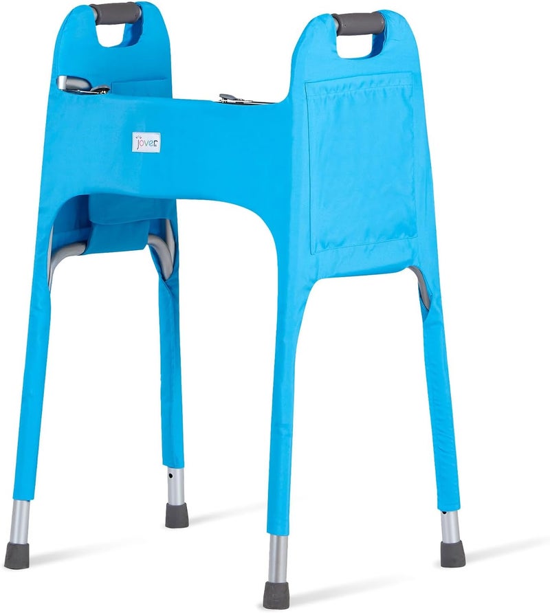 Jover – Walker Covers (Clear Skies) – Colorful Fabric Cover for Standard Folding Walker Mobility Aid with Pockets, Easy Fit Senior Walker Accessories, Washable Polyester, + Matching Storage Bag - Image 1